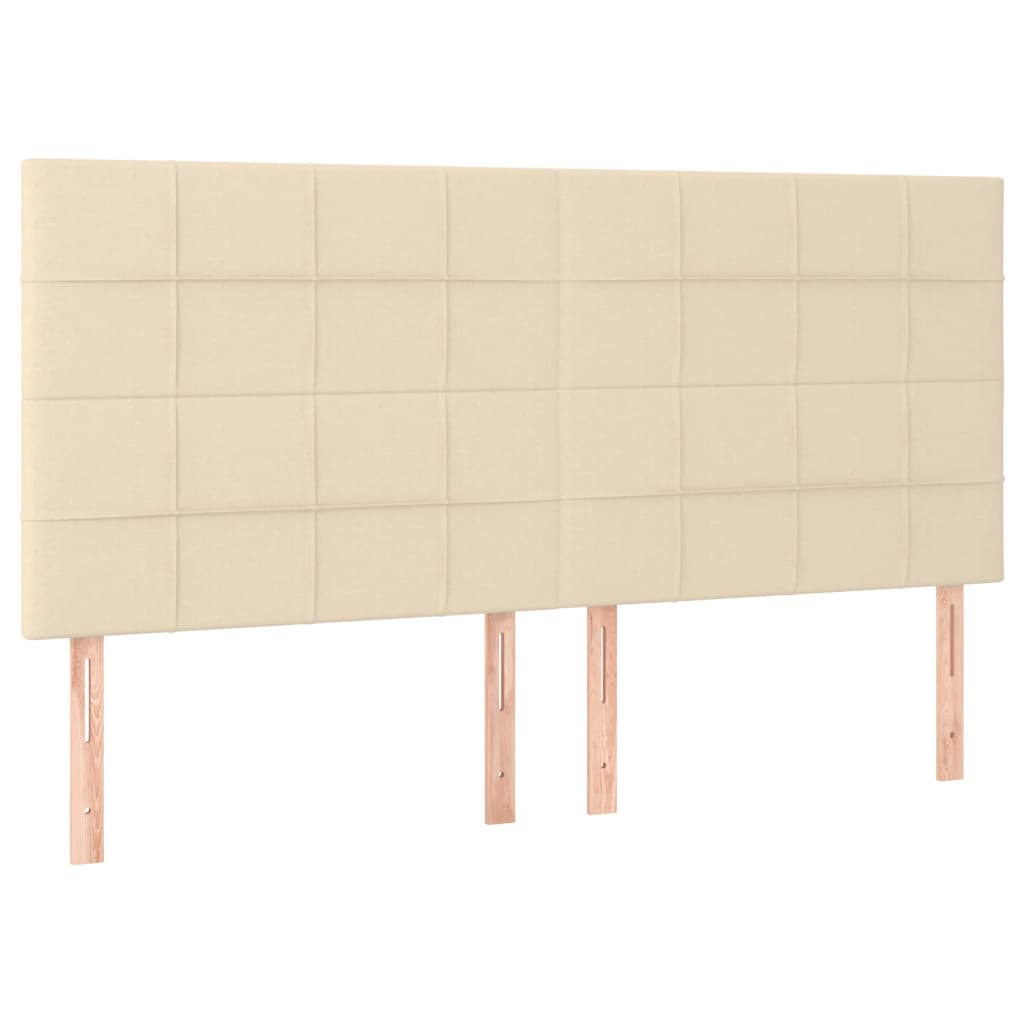 sengeramme uden madras 200x200 cm stof cremefarvet