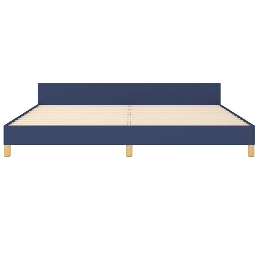 sengeramme uden madras 200x200 cm stof blå