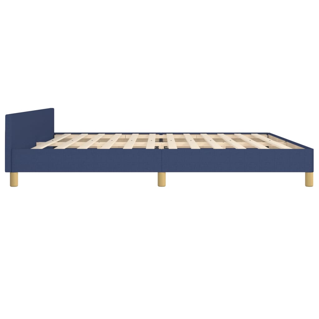 sengeramme uden madras 200x200 cm stof blå