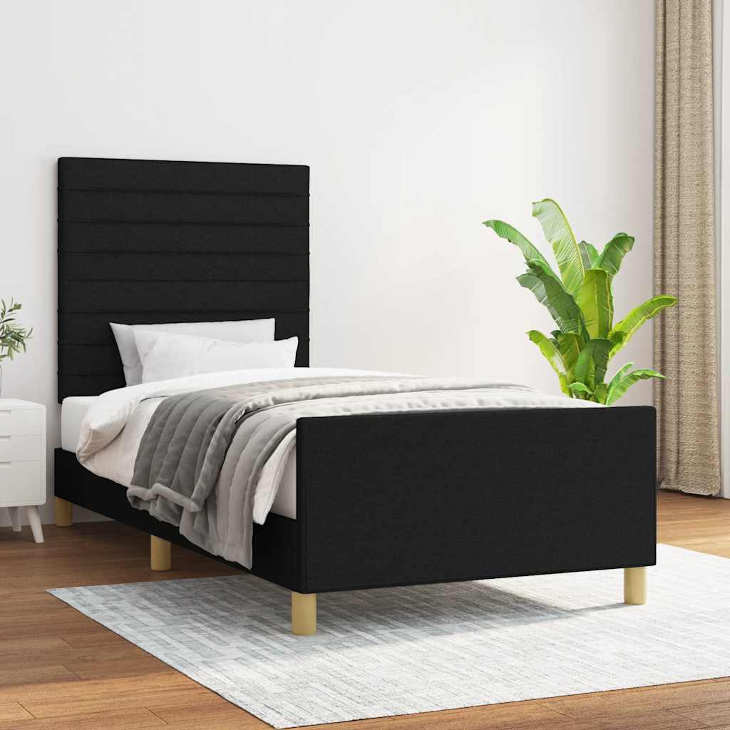 sengeramme uden madras 80x200 cm stof sort