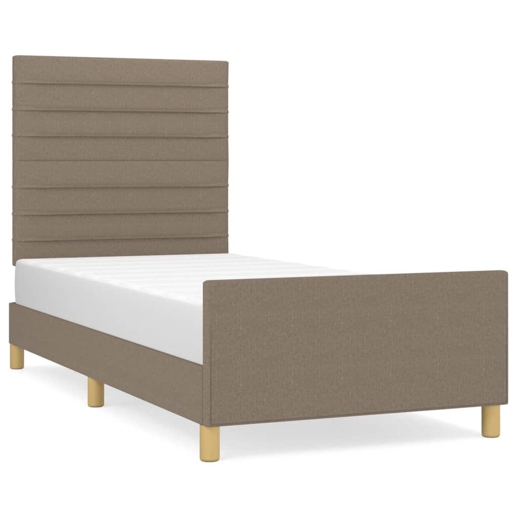 sengeramme uden madras 80x200 cm stof gråbrun