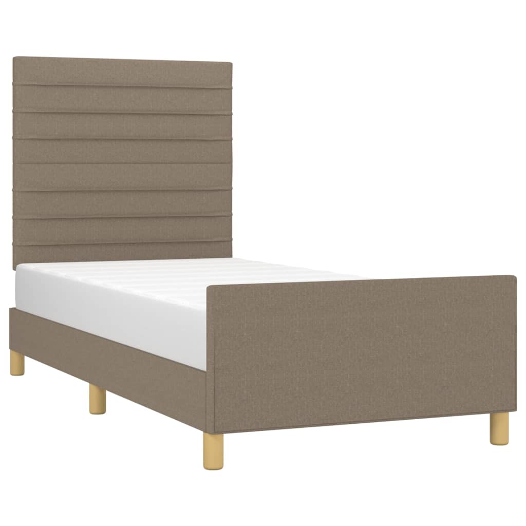 sengeramme uden madras 80x200 cm stof gråbrun