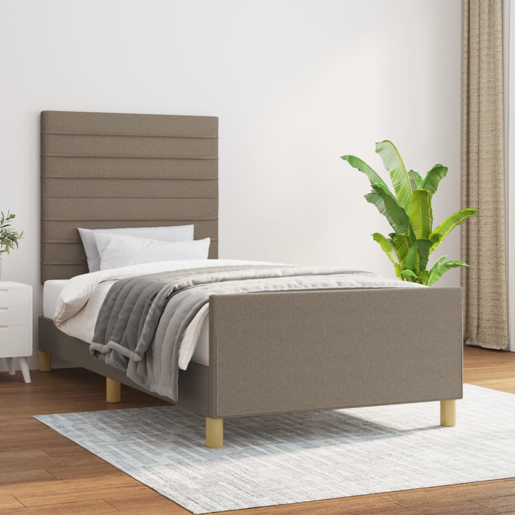 sengeramme uden madras 80x200 cm stof gråbrun