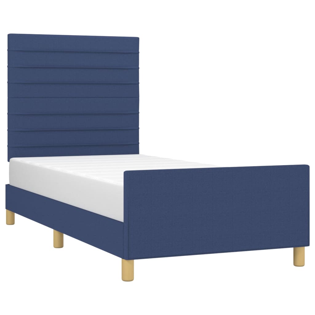 sengeramme uden madras 80x200 cm stof blå