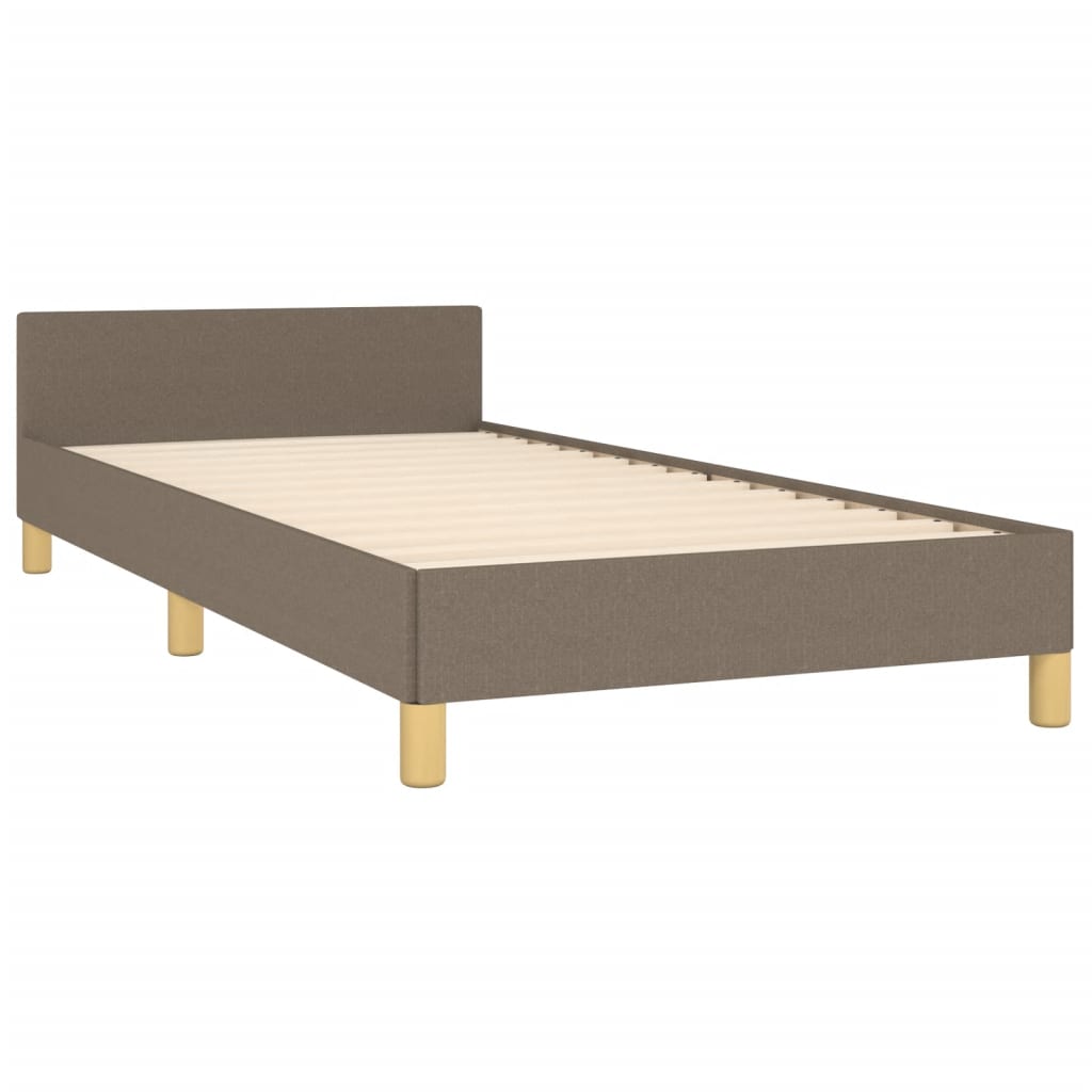 sengeramme uden madras 90x200 cm stof gråbrun
