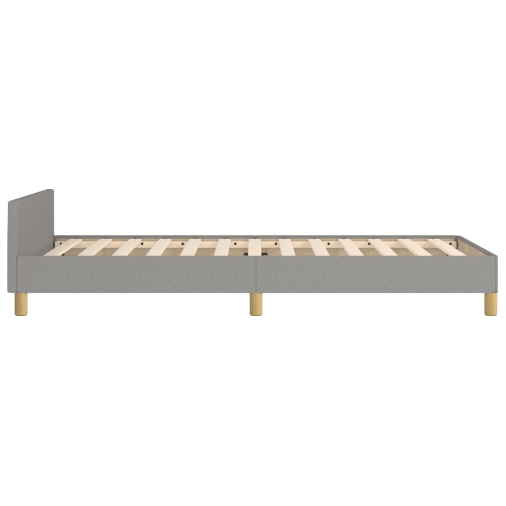Sengeramme uden madras Lysegrå 100x200 cm Stof