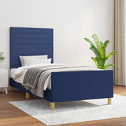 sengeramme uden madras 100x200 cm stof blå