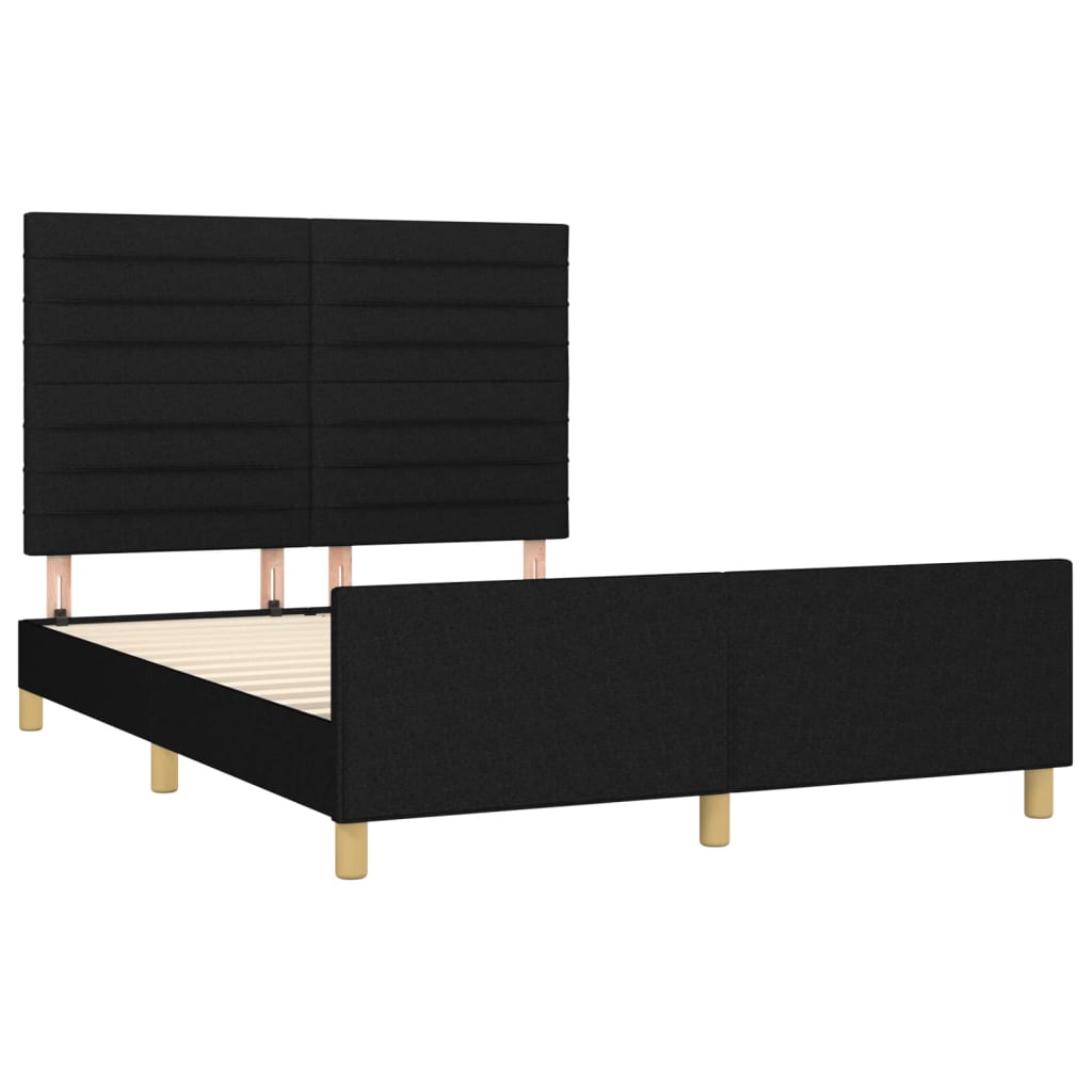 sengeramme uden madras 140x190 cm stof sort
