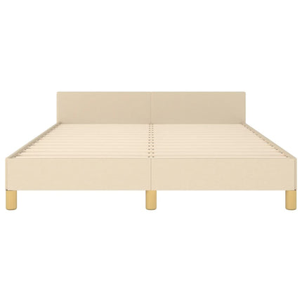 sengeramme uden madras 140x190 cm stof cremefarvet
