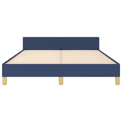 sengeramme uden madras 140x190 cm stof blå