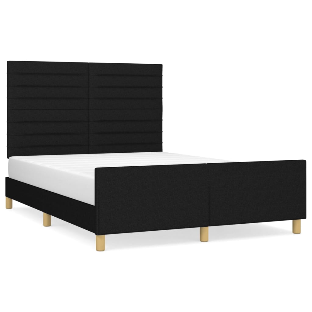 sengeramme uden madras 140x200 cm stof sort