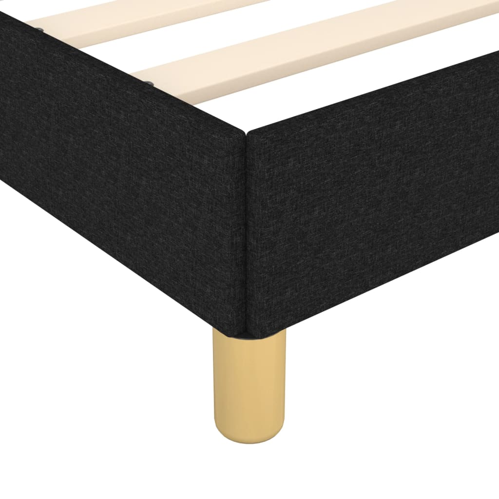 sengeramme uden madras 140x200 cm stof sort