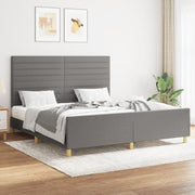 sengeramme uden madras 160x200 cm stof mørkegrå
