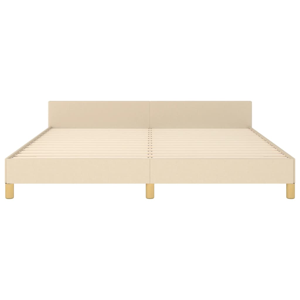 sengeramme uden madras 160x200 cm stof cremefarvet