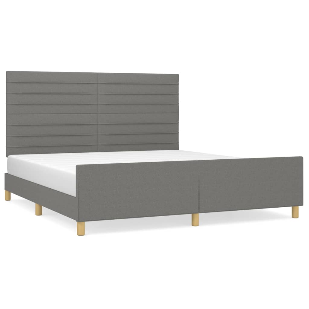 sengeramme uden madras 180x200 cm stof mørkegrå