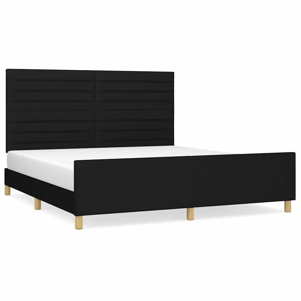 sengeramme uden madras 180x200 cm stof sort
