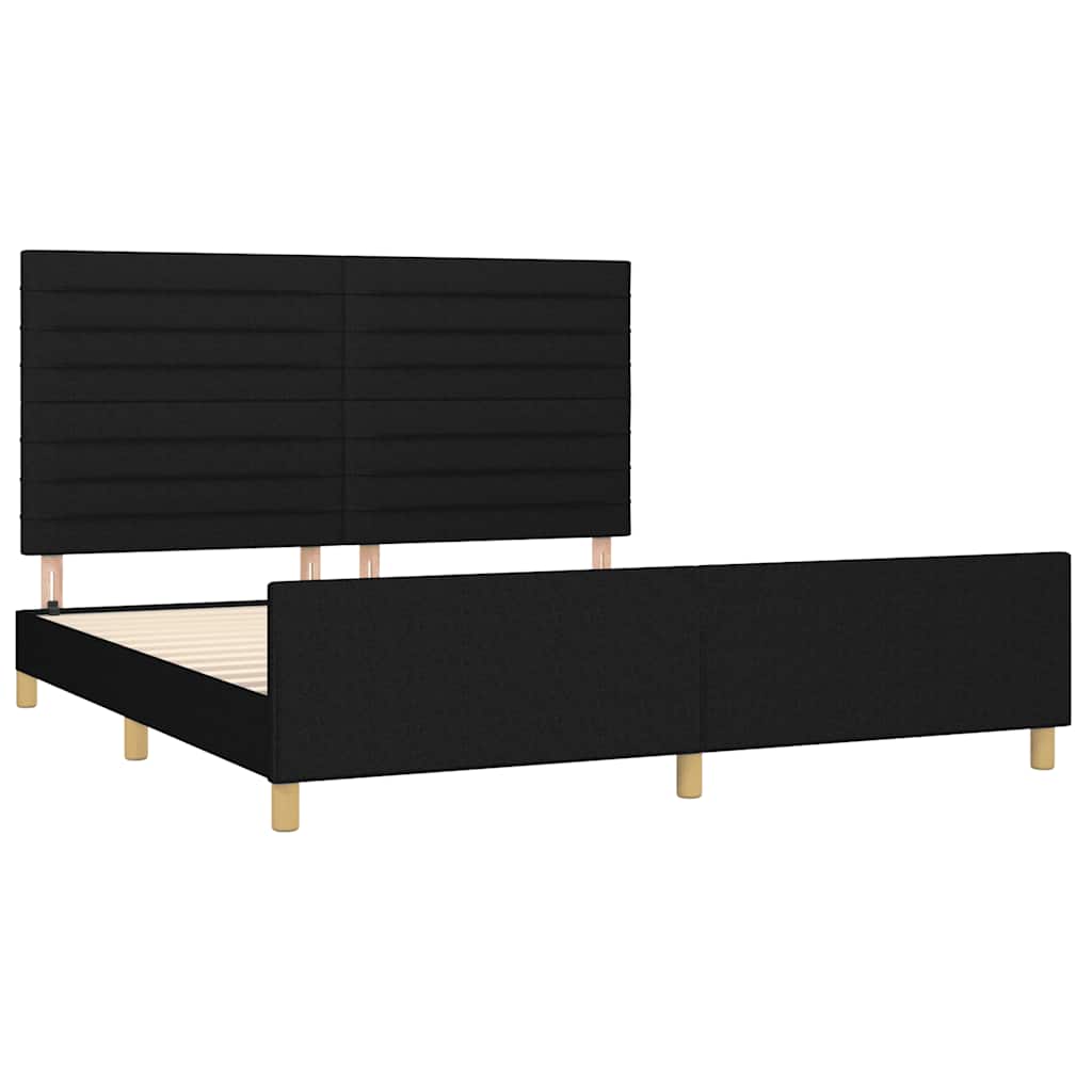 sengeramme uden madras 180x200 cm stof sort
