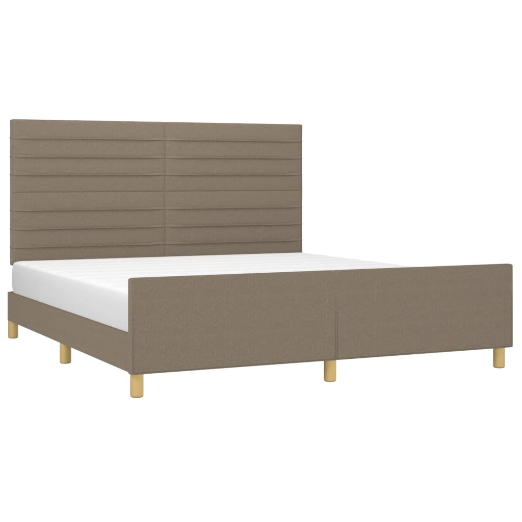 sengeramme uden madras 180x200 cm stof gråbrun