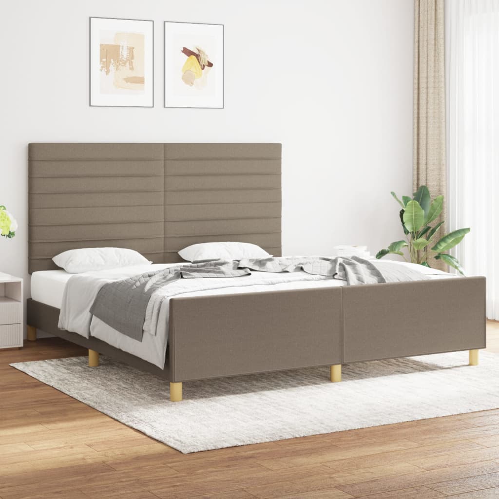 sengeramme uden madras 180x200 cm stof gråbrun