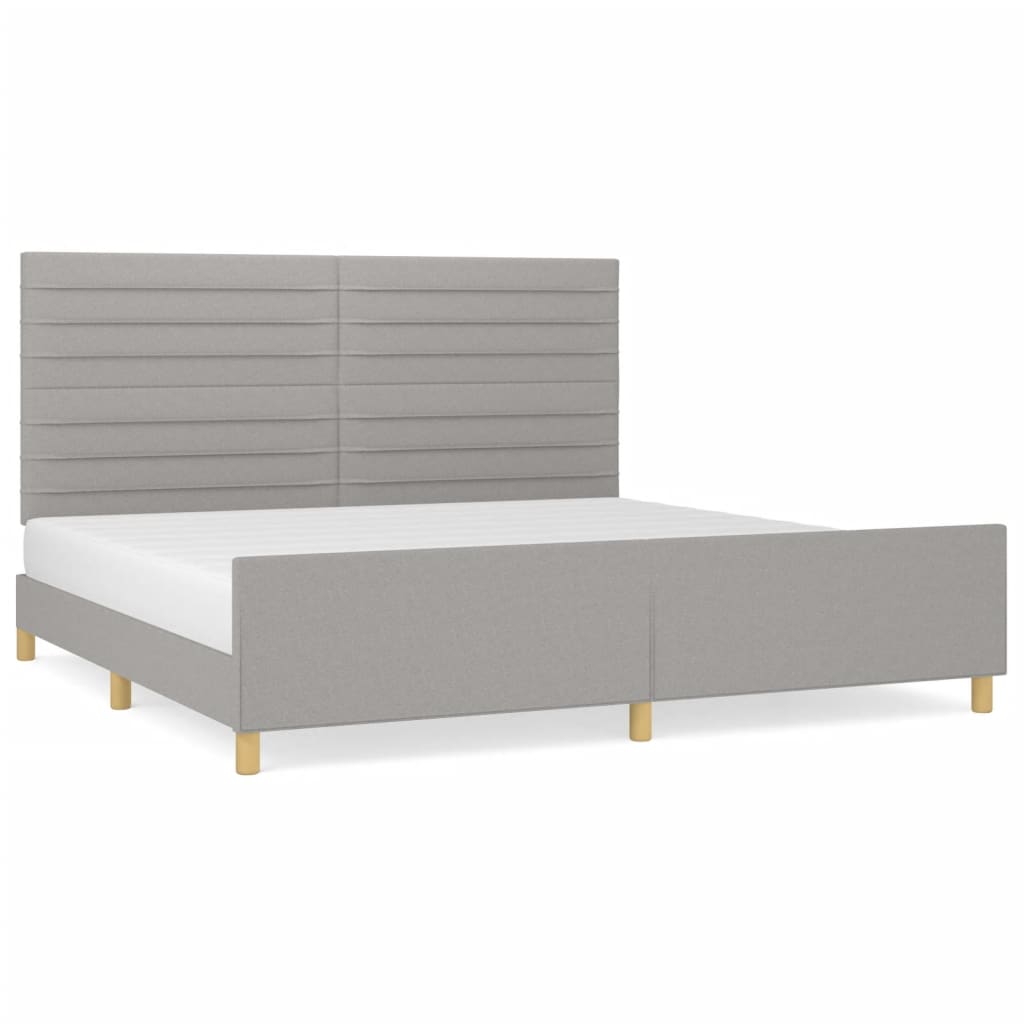 sengeramme uden madras 200x200 cm stof lysegrå