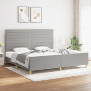 sengeramme uden madras 200x200 cm stof lysegrå