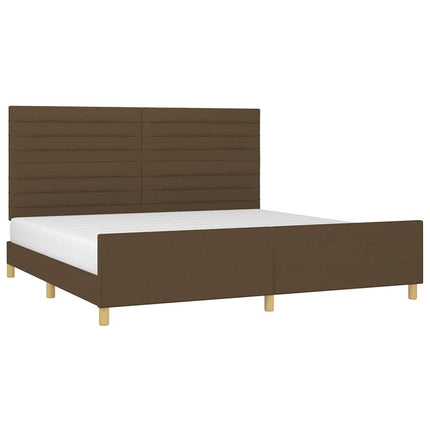 sengeramme uden madras 200x200 cm stof mørkebrun