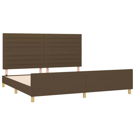 sengeramme uden madras 200x200 cm stof mørkebrun