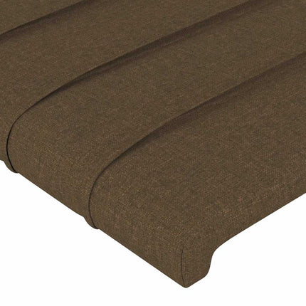 sengeramme uden madras 200x200 cm stof mørkebrun