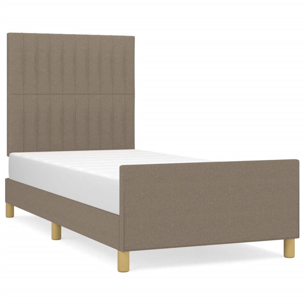 sengeramme uden madras 80x200 cm stof gråbrun