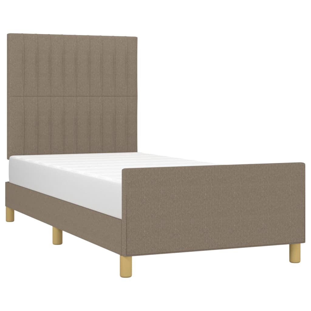 sengeramme uden madras 80x200 cm stof gråbrun