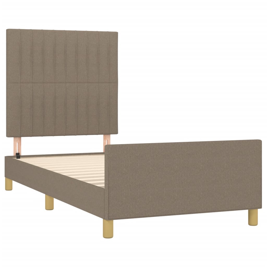 sengeramme uden madras 80x200 cm stof gråbrun