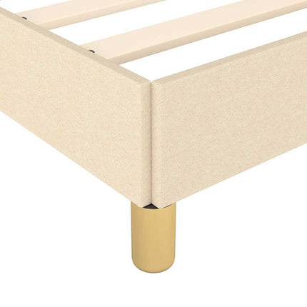 sengeramme uden madras 80x200 cm stof cremefarvet
