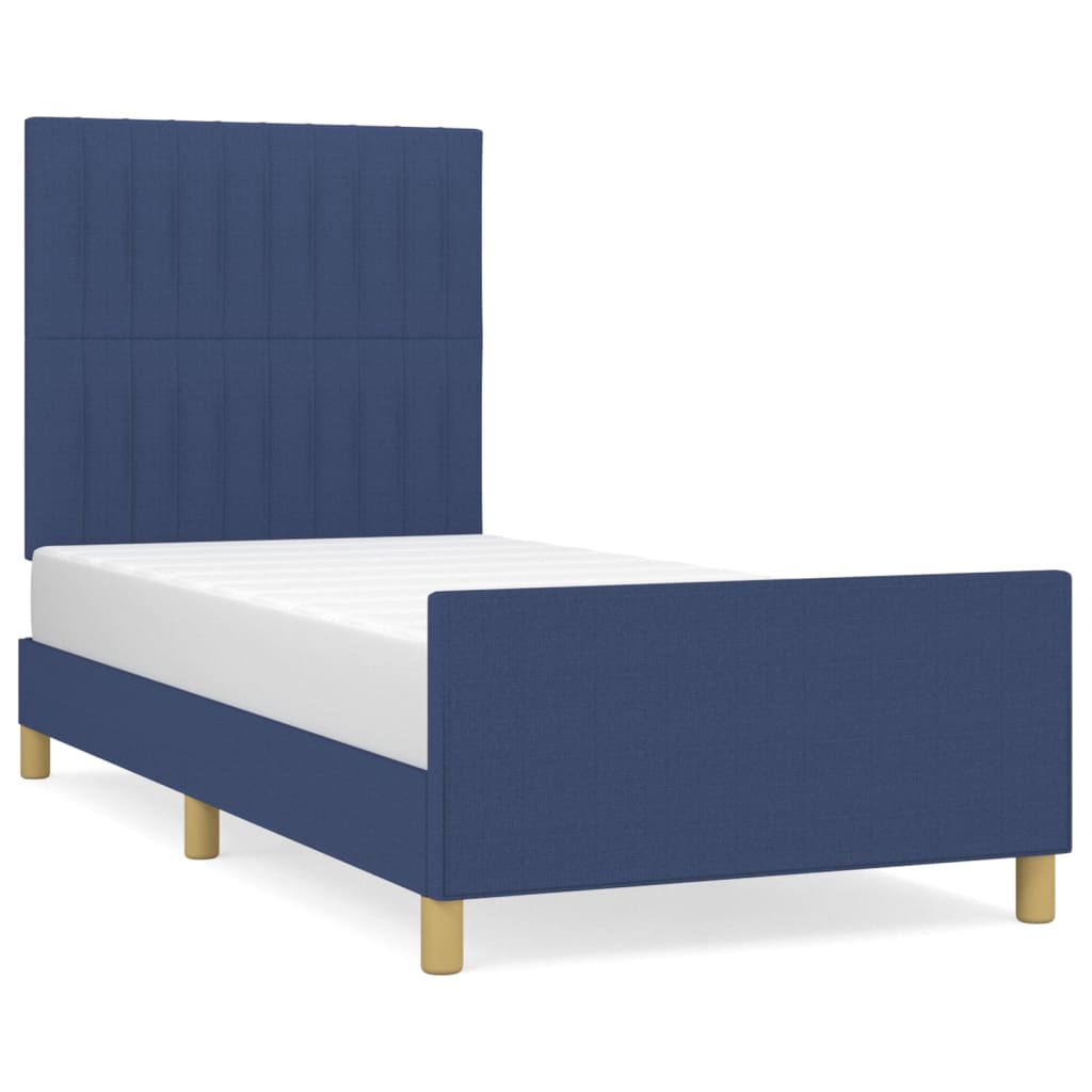 sengeramme uden madras 80x200 cm stof blå