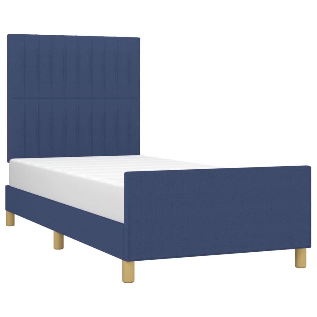 sengeramme uden madras 80x200 cm stof blå