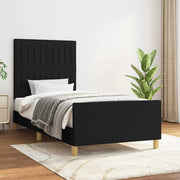 sengeramme uden madras 90x200 cm stof sort