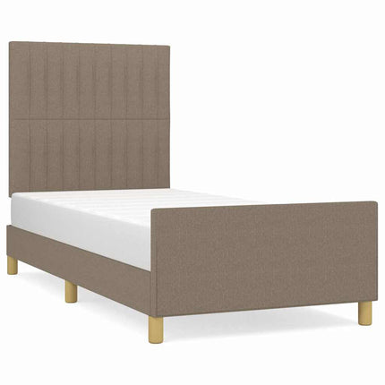 sengeramme uden madras 90x200 cm stof gråbrun