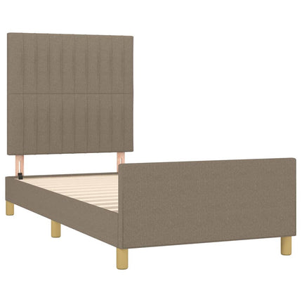 sengeramme uden madras 90x200 cm stof gråbrun
