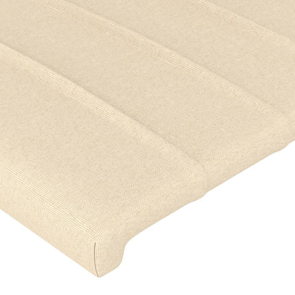 sengeramme uden madras 90x200 cm stof cremefarvet