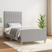 Sengeramme uden madras Lysegrå 100x200 cm Stof