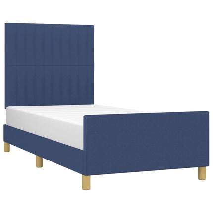 sengeramme uden madras 100x200 cm stof blå