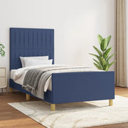 sengeramme uden madras 100x200 cm stof blå