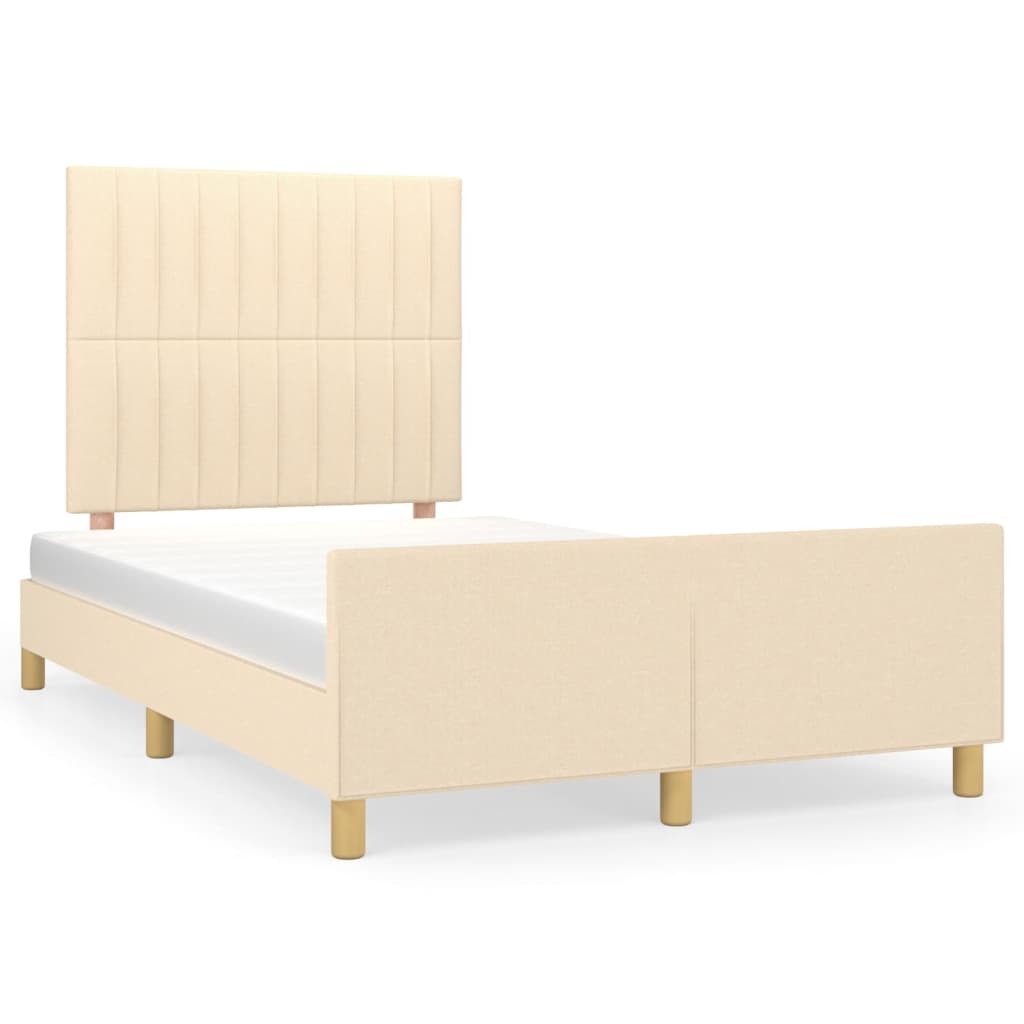 Sengeramme uden madras Creme 120x200 cm Stof