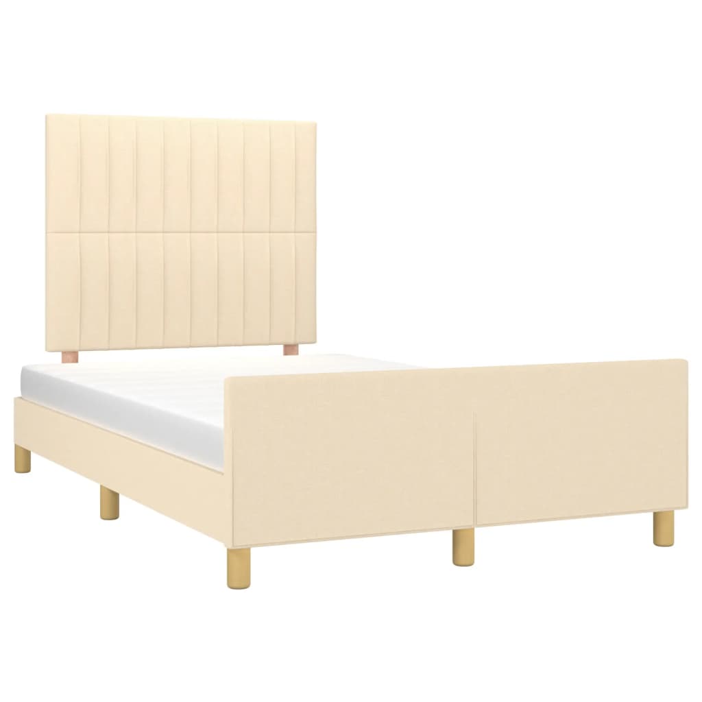Sengeramme uden madras Creme 120x200 cm Stof