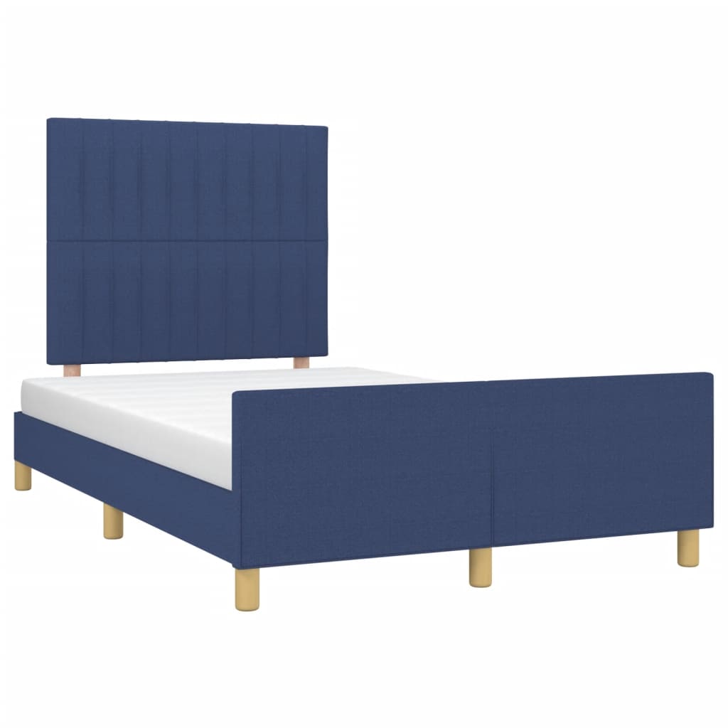 sengeramme uden madras 120x200 cm stof blå