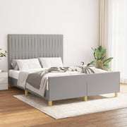 sengeramme uden madras 140x190 cm stof lysegrå