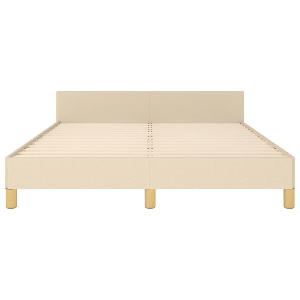 sengeramme uden madras 140x190 cm stof cremefarvet