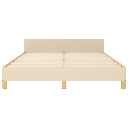 sengeramme uden madras 140x190 cm stof cremefarvet