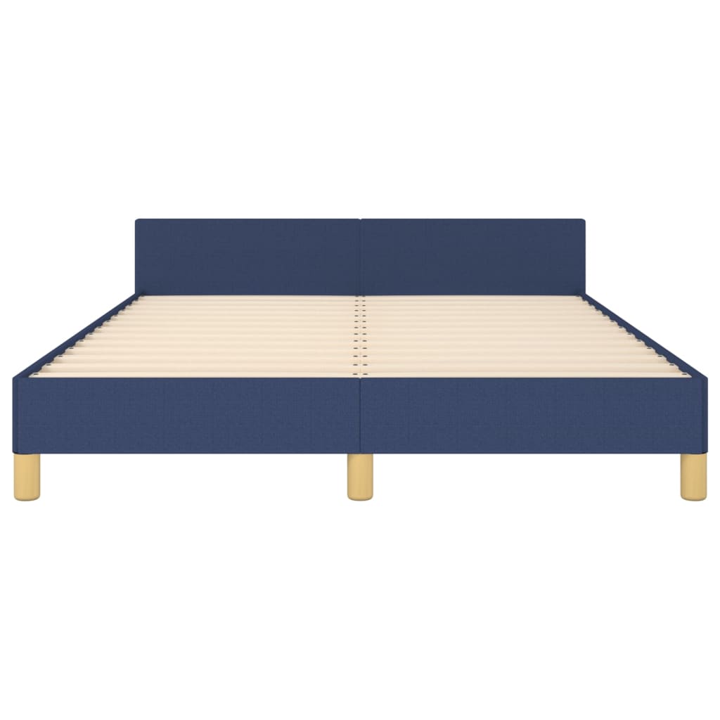 sengeramme uden madras 140x190 cm stof blå