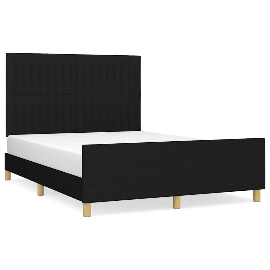 sengeramme uden madras 140x200 cm stof sort