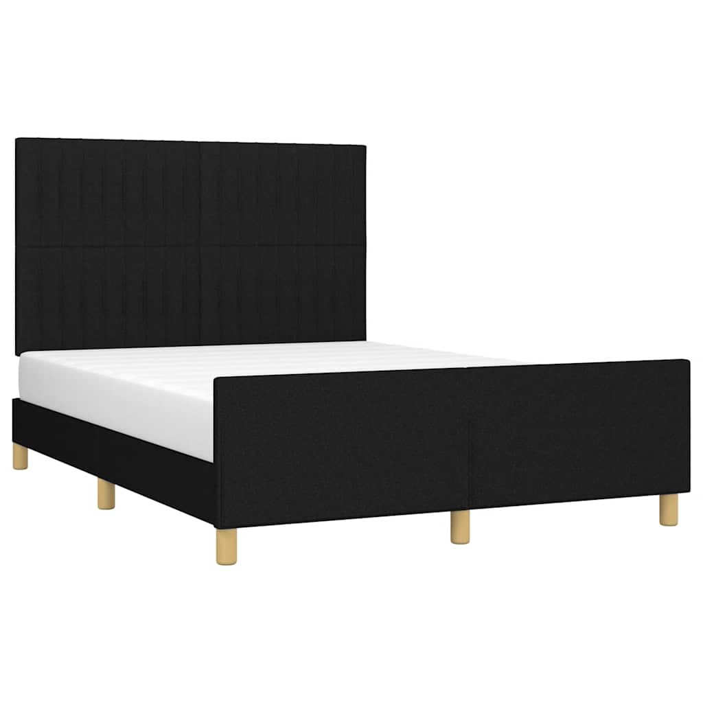 sengeramme uden madras 140x200 cm stof sort